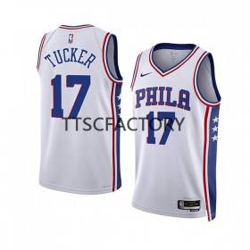 Herren NBA Philadelphia 76ers Trikot P.J. Tucker 17 Nike 2022-23 Association Edition Weiß Swingman